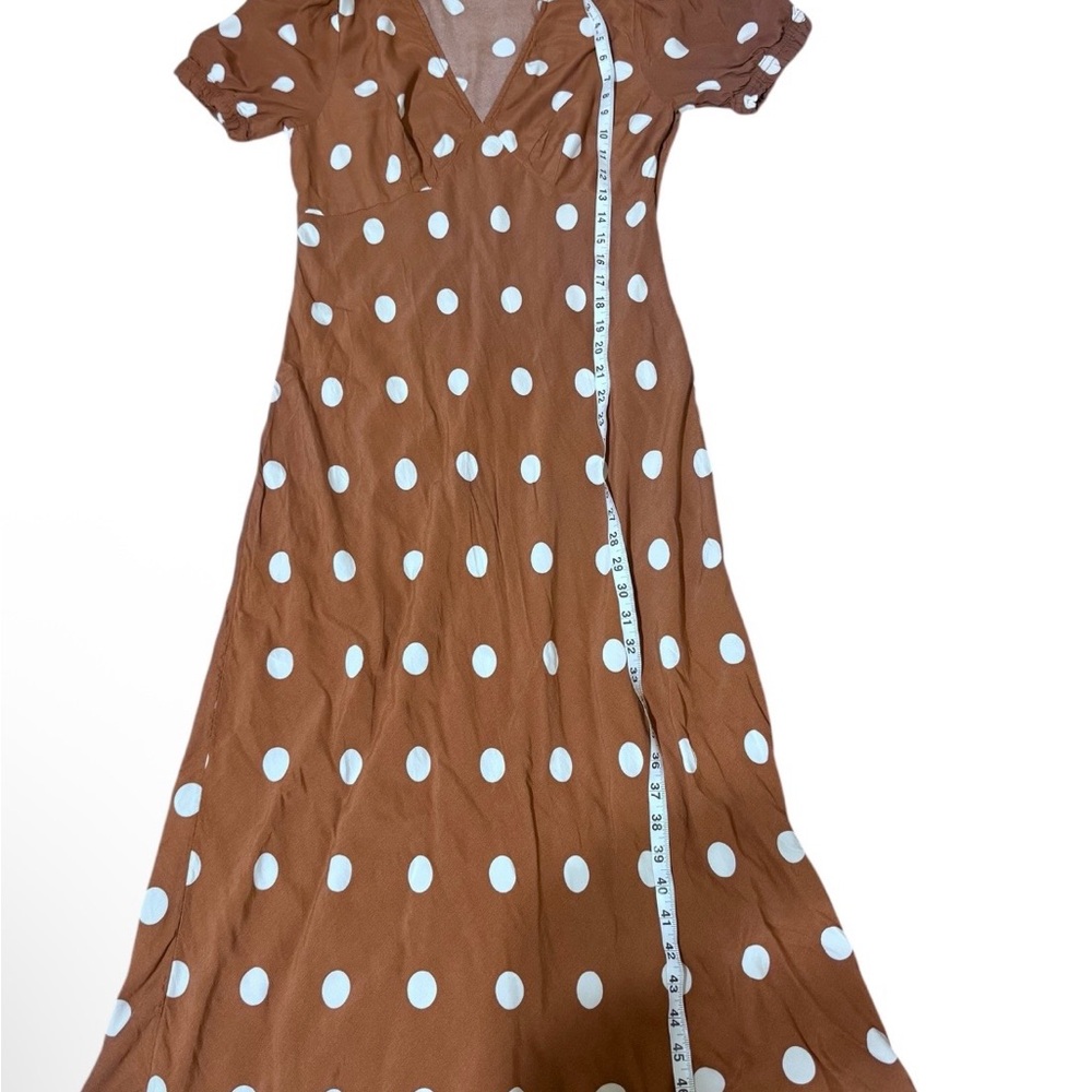 a new day Brown and White Polka Dot Maxi Dress - Picture 3 of 7